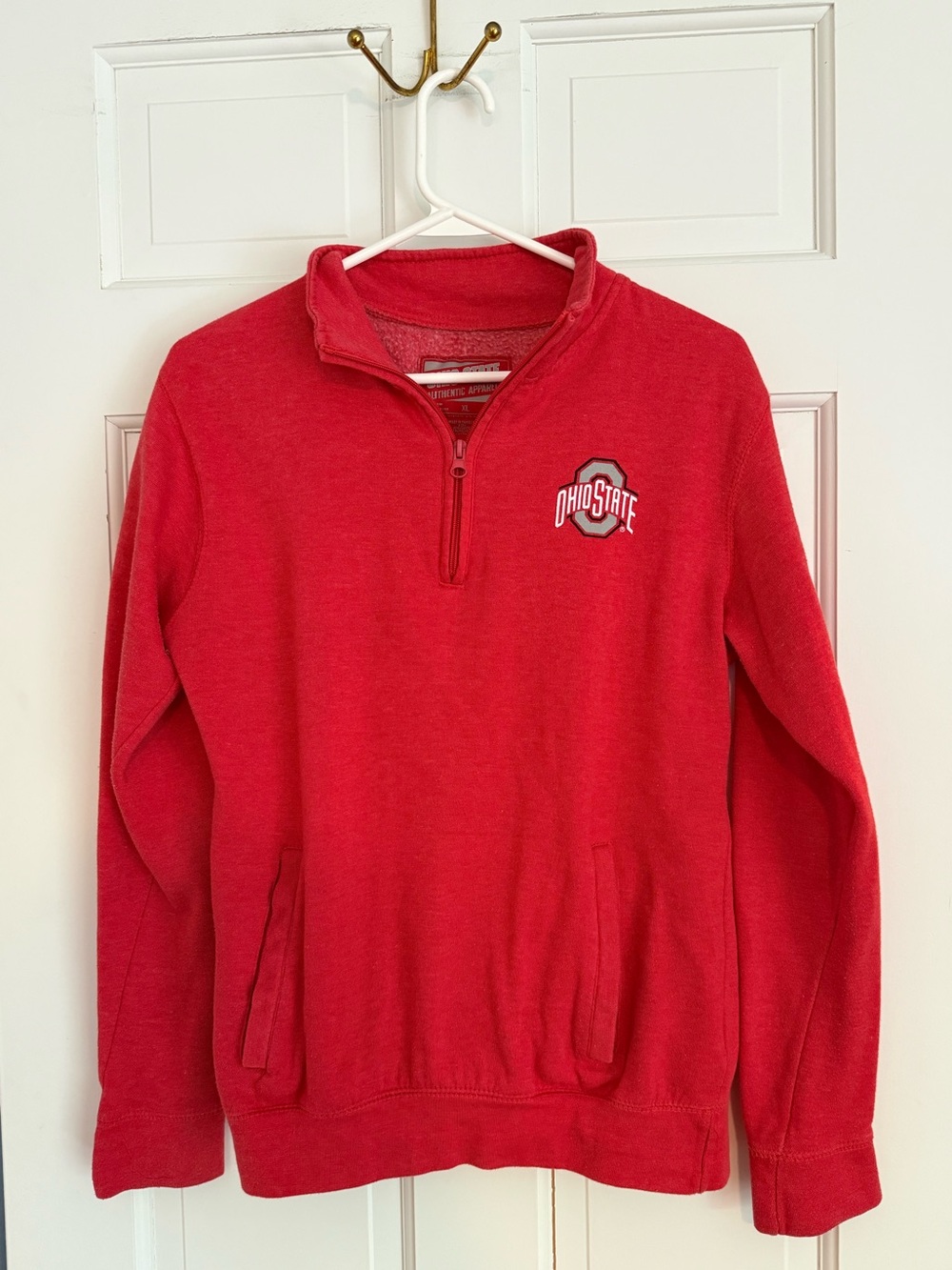 Ohio State Authentic Apparel Long Sleeved Quarter Zip Pullover